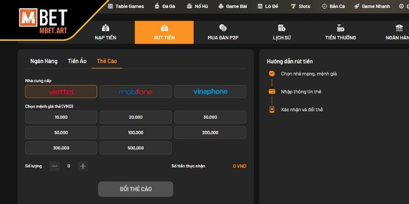 Chú ý cần biết khi thanh toán trên website MBET