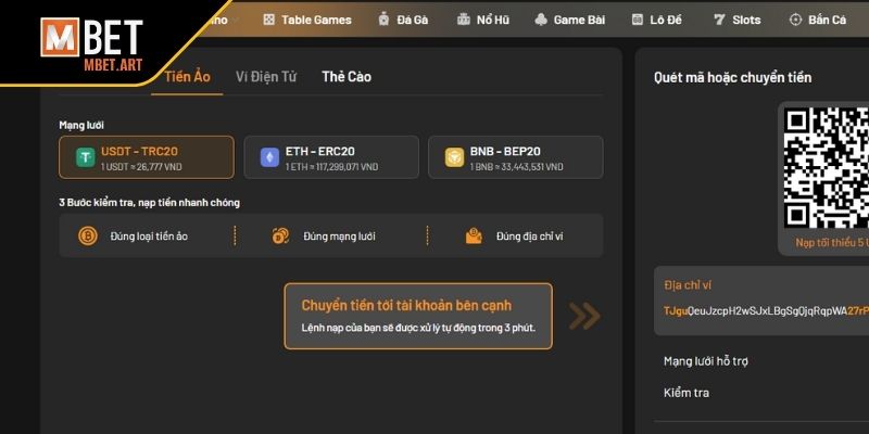 Giao dịch thông qua ví tiền ảo cực dễ dàng