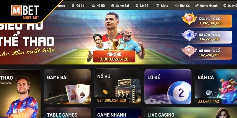 Những sảnh game tại MBET