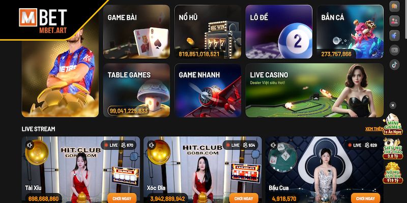 Tại MBET, bạn có thể thoả sức khám phá game online